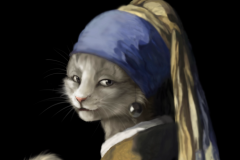Cat-with-the-Pearl-Earring