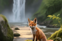 Waterfall-and-Fox-Cub